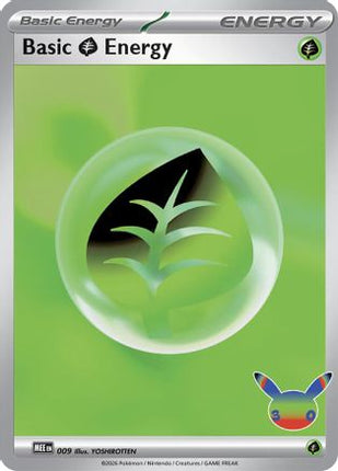 Basic Grass Energy - 009 (30th Celebration) 009- MEE Mega Evolution Energies Holofoil