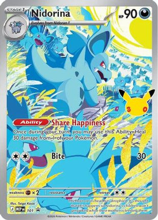 Nidorina - 101 (30th Celebration) 101- ME Mega Evolution Promo Holofoil
