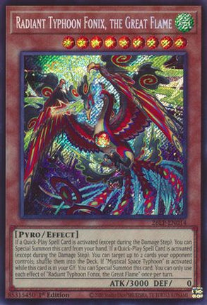 Radiant Typhoon Fonix, the Great Flame (Secret Rare)  [26LP-EN014] Limited Pack World Championship 2026 1st Edition