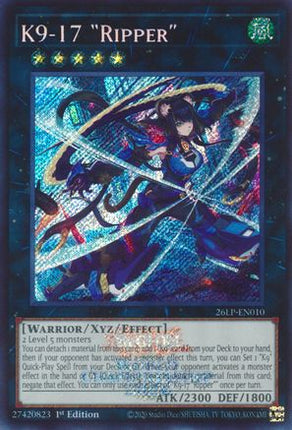 K9-17 Ripper (Emblazoned Secret Rare)  [26LP-EN010] Limited Pack World Championship 2026 1st Edition