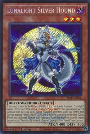 Lunalight Silver Hound (Emblazoned Secret Rare)  [26LP-EN012] Limited Pack World Championship 2026 1st Edition