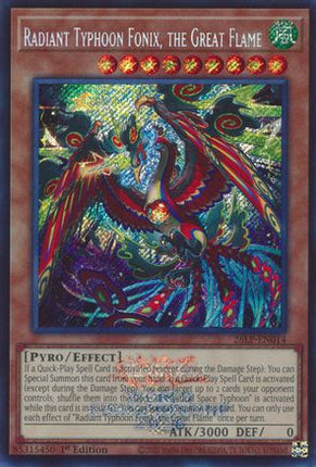 Radiant Typhoon Fonix, the Great Flame (Emblazoned Secret Rare)  [26LP-EN014] Limited Pack World Championship 2026 1st Edition