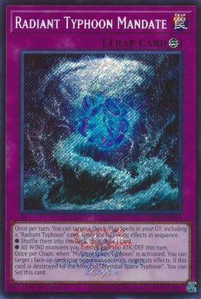 Radiant Typhoon Mandate (Emblazoned Secret Rare)  [26LP-EN015] Limited Pack World Championship 2026 1st Edition