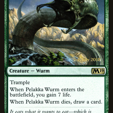 Pelakka Wurm [Core Set 2019 Promos] Prerelease Foil