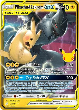 Pikachu & Zekrom GX 033/181 - ME 30th Celebration Classic Collection Holofoil