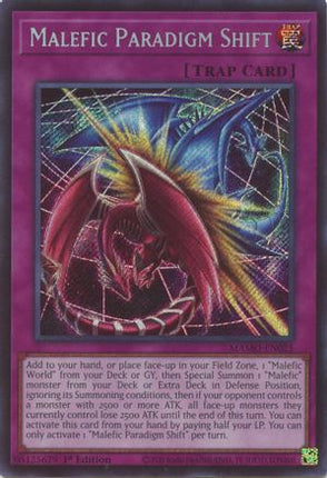 Malefic Paradigm Shift (Secret Rare)  [MAMO-EN025] Magnificent Monsters 1st Edition