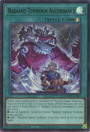 Radiant Typhoon Ascendance (Ultra Rare) [MAMO-EN107] Magnificent Monsters 1st Edition