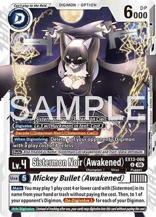 Sistermon Noir (Awakened) // Mickey Bullet (Awakened) [EX13-066] [Chivalrous XIII]