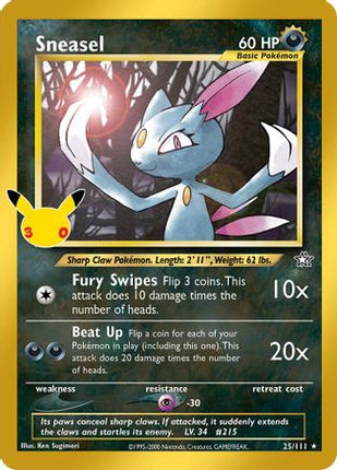 Sneasel 025- ME 30th Celebration Classic Collection Holofoil