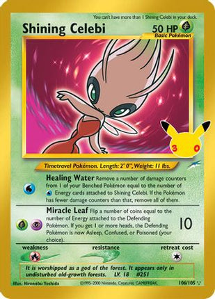 Shining Celebi 106- ME 30th Celebration Classic Collection Holofoil