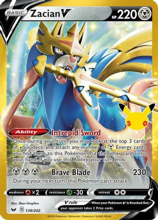 Zacian V 138- ME 30th Celebration Classic Collection Holofoil