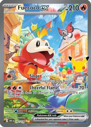 Fuecoco ex - 147/128 147/128 - ME 30th Celebration Holofoil