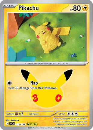 Pikachu - 027/128 027/128 - ME 30th Celebration Holofoil