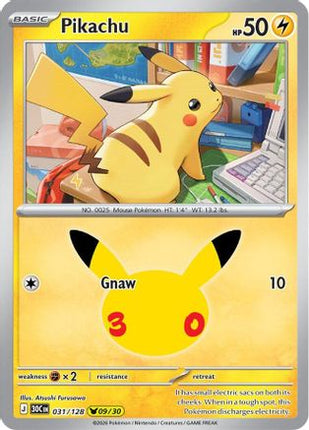 Pikachu - 031/128 031/128 - ME 30th Celebration Holofoil