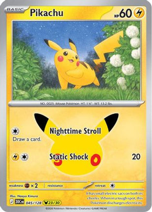 Pikachu - 045/128 045/128 - ME 30th Celebration Holofoil