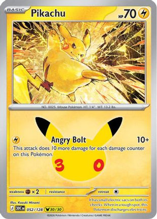 Pikachu - 052/128 052/128 - ME 30th Celebration Holofoil