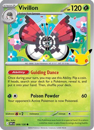 Vivillon 008- ME 30th Celebration Holofoil