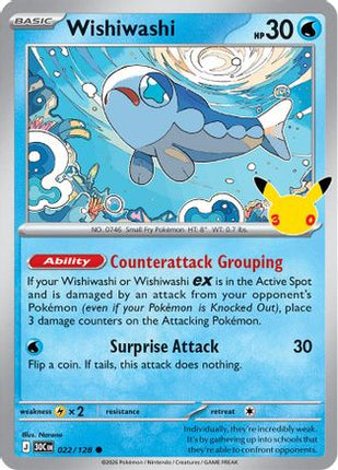 Wishiwashi 022- ME 30th Celebration Holofoil