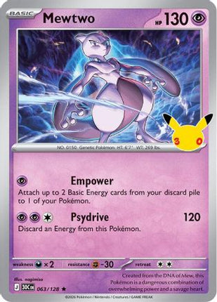 Mewtwo 063- ME 30th Celebration Holofoil