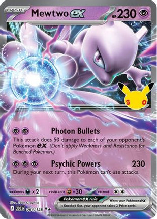 Mewtwo ex - 064/128 064/128 - ME 30th Celebration Holofoil