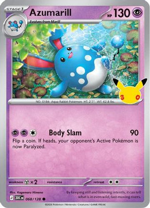 Azumarill 068- ME 30th Celebration Holofoil