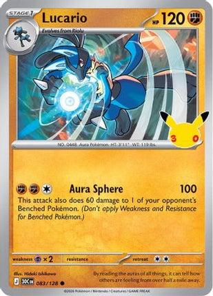 Lucario 083- ME 30th Celebration Holofoil