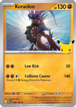Koraidon 086- ME 30th Celebration Holofoil