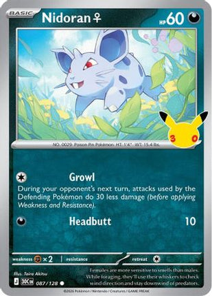 Nidoran F 087- ME 30th Celebration Holofoil