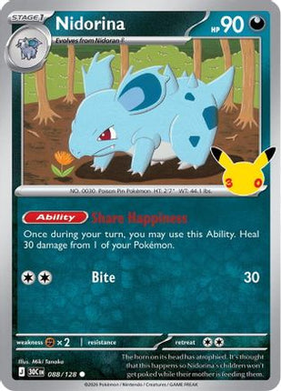 Nidorina 088- ME 30th Celebration Holofoil