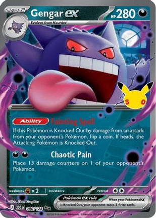 Gengar ex 090- ME 30th Celebration Holofoil