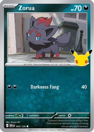 Zorua 095- ME 30th Celebration Holofoil