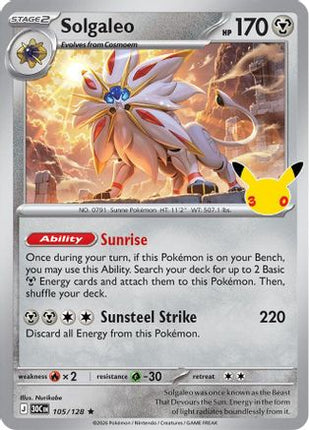 Solgaleo 105- ME 30th Celebration Holofoil