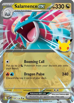 Salamence ex - 109/128 109/128 - ME 30th Celebration Holofoil