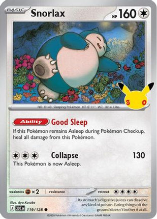 Snorlax 119- ME 30th Celebration Holofoil
