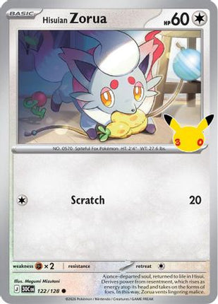 Hisuian Zorua - 122/128 122/128 - ME 30th Celebration Holofoil