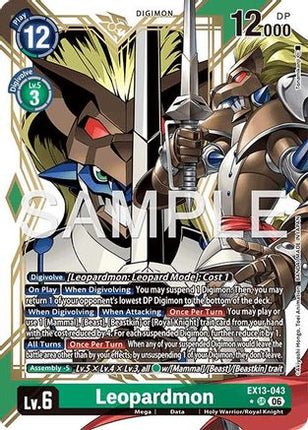 Leopardmon (Alternate Art) [EX13-043] [Chivalrous XIII] Foil