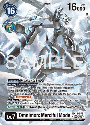 Omnimon: Merciful Mode (Alternate Art) [EX13-077] [Chivalrous XIII] Foil
