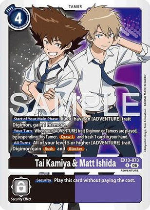 Tai Kamiya & Matt Ishida [EX13-073] [Chivalrous XIII] Foil