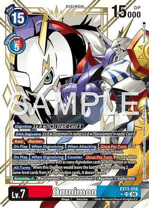 Omnimon (Alternate Art) [EX13-016] [Chivalrous XIII] Foil