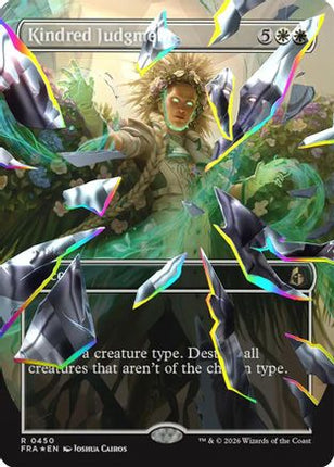 Kindred Judgment (Borderless) (Facet Foil) (450) [Reality Fracture] Foil