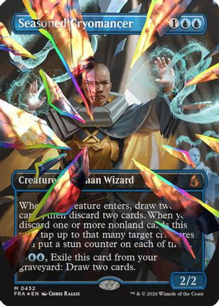 Seasoned Cryomancer (Borderless) (Fcet Foil) (0452) (452) [Reality Fracture] Foil