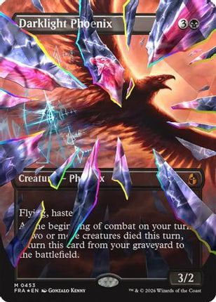 Darklight Phoenix (Borderless) (Facet Foil) (0453) (453) [Reality Fracture] Foil