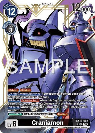 Craniamon (Alternate Art) [EX13-062] [Chivalrous XIII] Foil