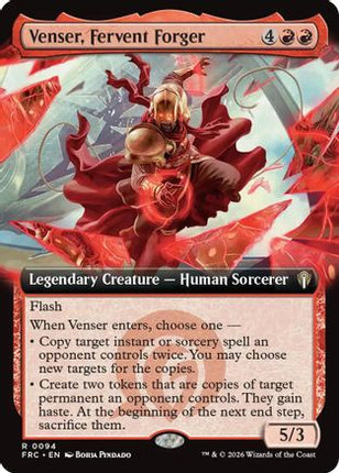 Venser, Fervent Forger (Extended Art) (094) [Commander: Reality Fracture]