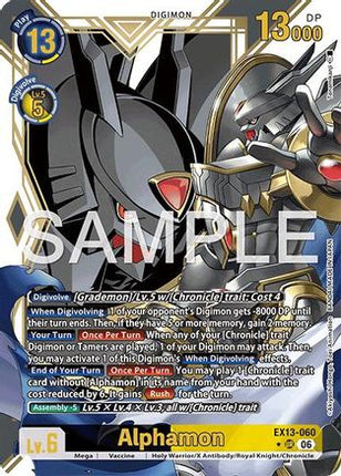 Alphamon (Alternate Art) [EX13-060] [Chivalrous XIII] Foil