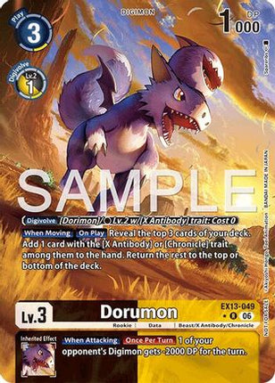 Dorumon (Extended Art) [EX13-049] [Chivalrous XIII] Foil