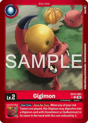 Gigimon (Limited Foil) [EX13-001] [Chivalrous XIII] Foil