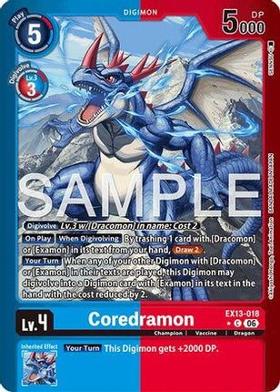 Coredramon - EX13-018 (Limited Foil) [EX13-018] [Chivalrous XIII] Foil