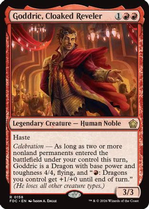 Goddric, Cloaked Reveler (158) [Commander: Foundations]