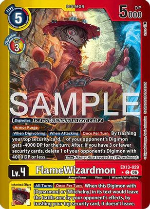 FlameWizardmon (Limited Foil) [EX13-029] [Chivalrous XIII] Foil